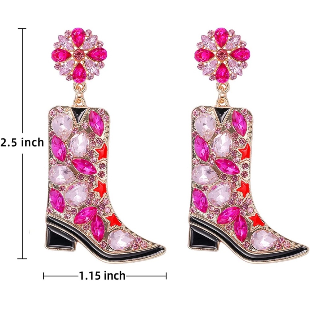 ❌SOLD❌3/$20 NWT Cowgirl boot earrings